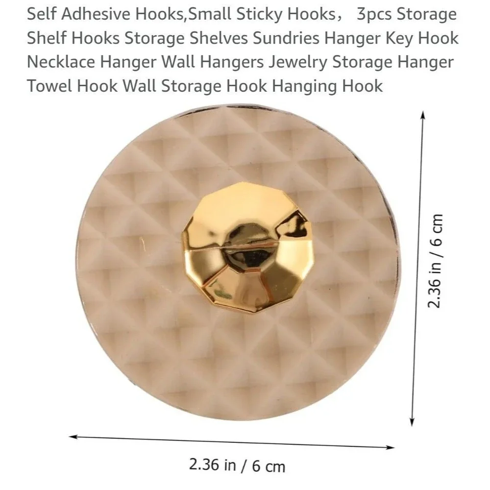 Wall Mount Adhesive Gray And Gold Hook Open Box